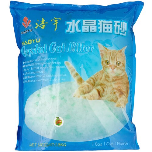 Впитывающий наполнитель Haoyu Силикагелевый Яблоко, 3.8л наполнитель для кошачьих туалетов cat litter crystal силикагелевый 7 6 л