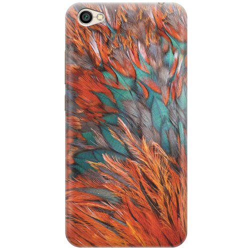 фото Gosso ультратонкий силиконовый чехол-накладка для xiaomi redmi note 5a с принтом "разноцветные перья"
