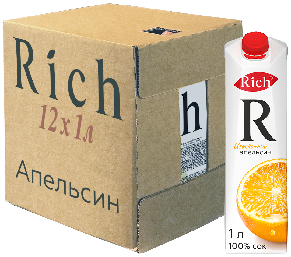 Rich 1л. Апельсин (сок)*12шт. Рич