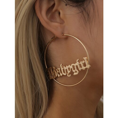 Серьги конго Mersada, бижутерный сплав, золотой