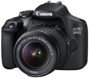 Фотоаппарат Canon EOS 2000D Kit EF-S 18-55mm f/3.5-5.6 III, черный