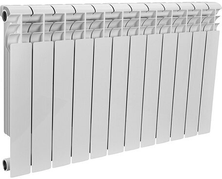 Радиатор биметаллический ROMMER Profi Bm 500 - 12 секций (подключение боковое, цвет белый)