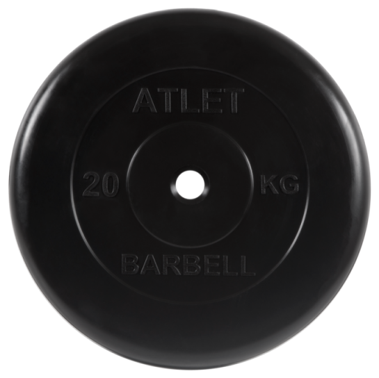 Диск MB Barbell MB-AtletB51 20 кг черный