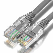 GCR Патч корд 0.3 м LSZH UTP кат.5e серый коннектор ABS 24 AWG ethernet high speed 1 Гбит с RJ45