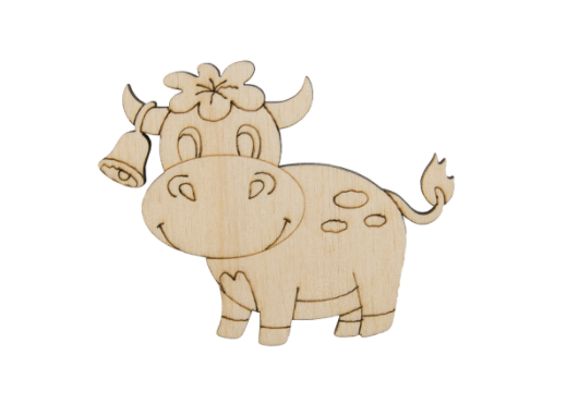 Заготовка деревянная Корова Телочка 60х50мм 1033-022 1шт