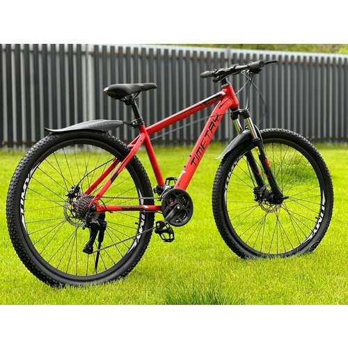 Велосипед горный Richiesto TT016 29 27 s Гидравлические тормоза Алюминиевая рама 17 Для активного отдыха красный с черным 2664500₽