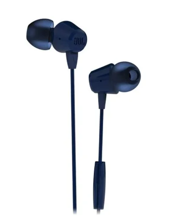 Наушники JBL C50HI, mini jack 3.5 mm, blue