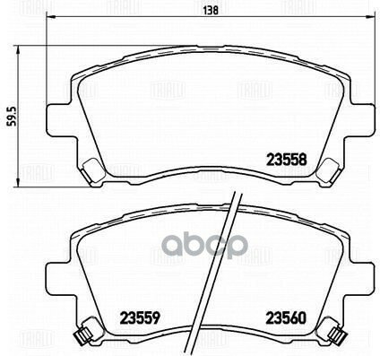 Колодки торм. Subaru Forester (97-)/Outback (00-) диск. перед. (PF 4326) Trialli арт. PF4326