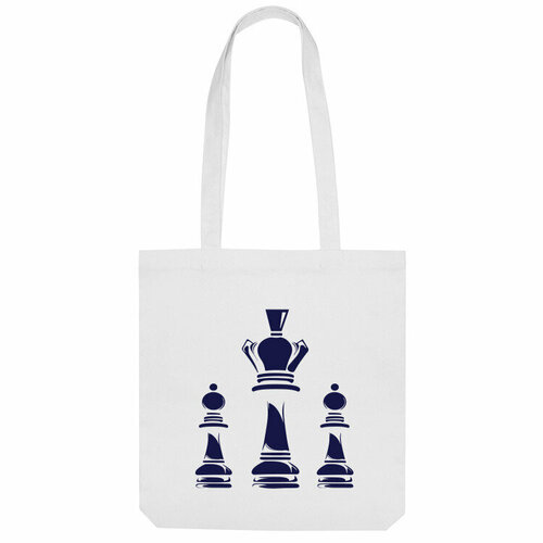 Сумка «Игра в шахматы. Шахматист победитель» (белый) игра шахматы
