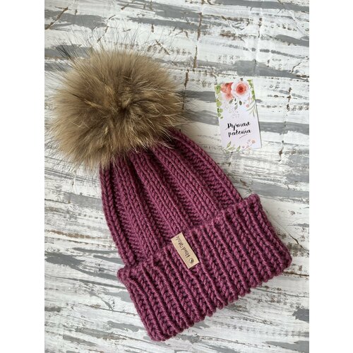 фото Шапка , размер 56, розовый riabina