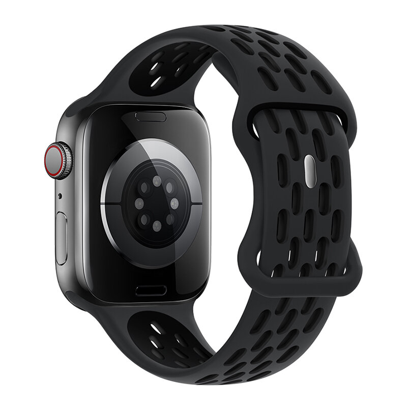 Ремешок на руку для Apple Watch 42/44/45/49 мм, силиконовый, Flexible series, WA19, HOCO, черный