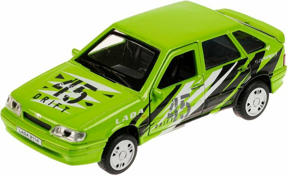 Автомобиль металлический инерционный LADA-2114 SAMARA серия классика 12 см Цвет Зелёный технопарк 2114-12SRT-GN