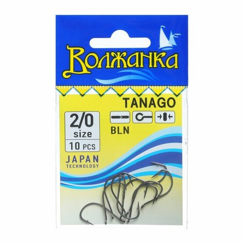 фото Крючки "волжанка" tanago № 2/0, 10 шт volzhanka