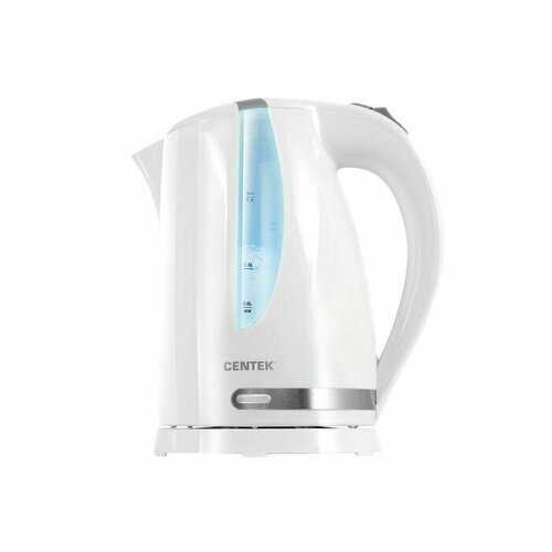 Чайник электрический 18л диск led подсветка пластик белый Centek 243600₽