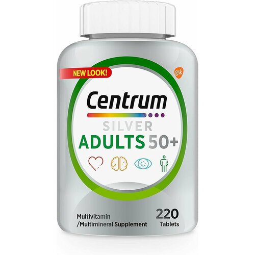 Витамины Centrum Silver Adults 50+ комплекс для людей зрелого возраста 220шт