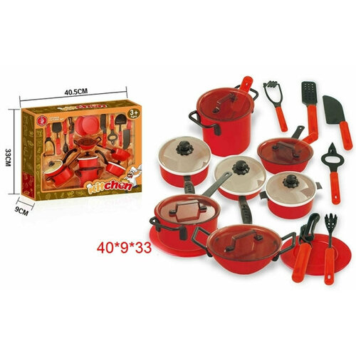 Next Набор посуды (17 предметов) красный К8834-3 с 3 лет next набор музыкант зверята 7 предметов 5813e с 3 лет