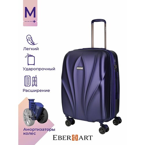 чемодан eberhart 73 л фиолетовый Чемодан Eberhart, 79 л, размер M, фиолетовый
