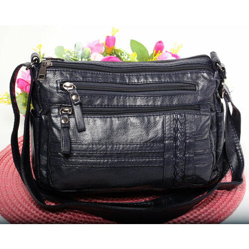 фото Сумка кросс-боди 30-918night, фактура гладкая, синий m&w 2021