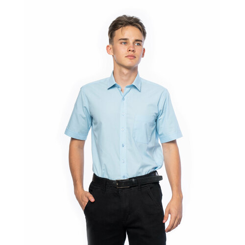 фото Рубашка imperator, размер 38 ворот/172-180, голубой