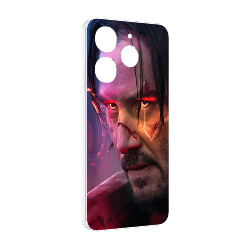 Чехол MyPads cyberpunk 2077 Джонни Сильверхенд для Tecno Spark 10 Pro задняя-панель-накладка-бампер чехол mypads cyberpunk 2077 джонни сильверхенд для zte nubia z40s pro задняя панель накладка бампер