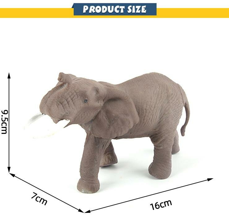 Фигурка Abtoys Юный натуралист Дикие животные и птицы Слон, термопластичная резина PT-01707