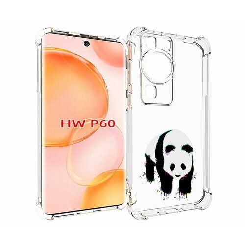 Чехол MyPads панда в акварели для Huawei P60 задняя-панель-накладка-бампер чехол mypads панда с леденцом для huawei p60 задняя панель накладка бампер