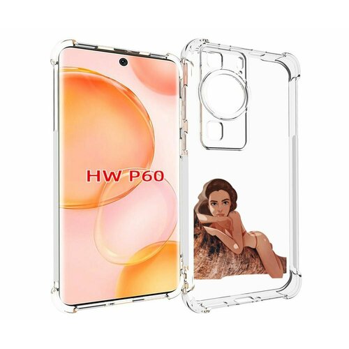 Чехол MyPads амазонка-на-дереве для Huawei P60 задняя-панель-накладка-бампер