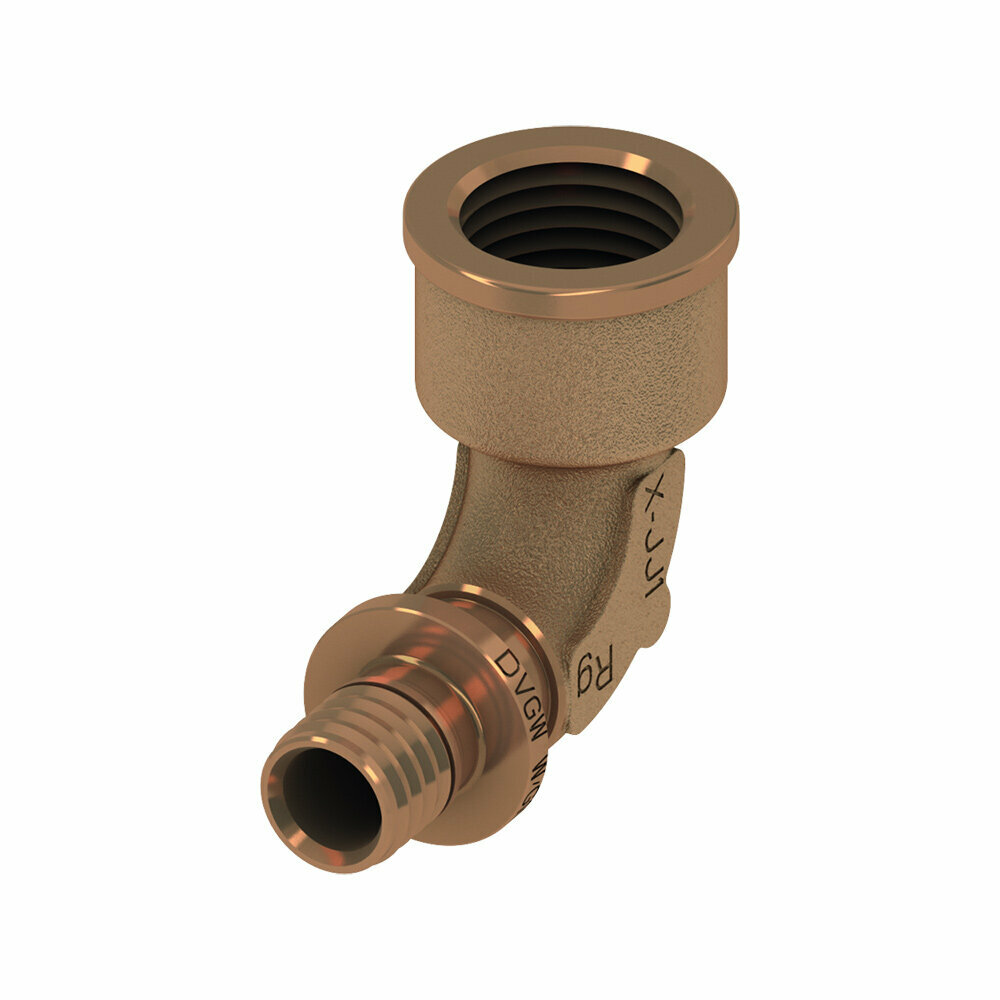 Уголок тесеflex 25х3/4"В с муфтой, бронза, арт.708104