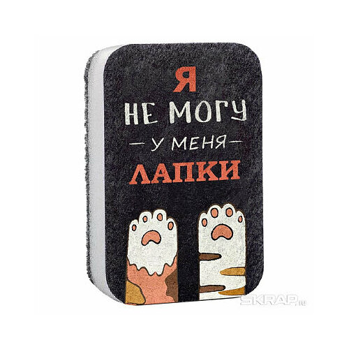 Губка для посуды С принтом 9*6*3 СПБ
