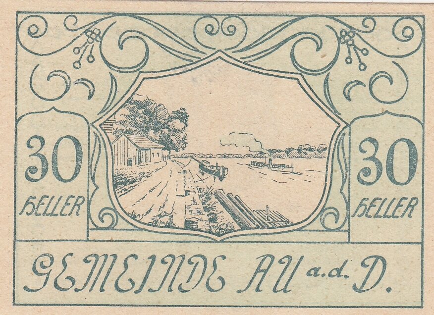 Австрия, Ау-ан-дер-Донау 30 геллеров 1920 г. (2)