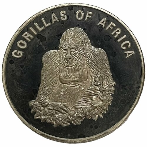 Уганда 1000 шиллингов 2002 г. (Гориллы Африки - Горилла сидит) (Proof)