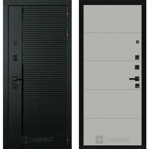 Входная дверь Labirint Piano 13 Грей Софт (Серый светлый) 960x2050, открывание левое входная дверь labirint cosmo 13 грей софт серый светлый 960x2050 открывание левое