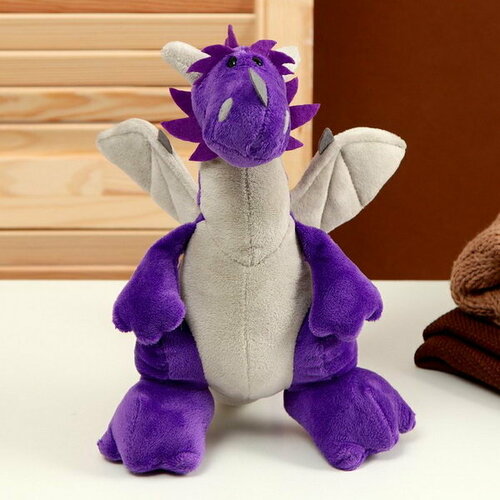 Мягкая игрушка Дракон, 22 см, цвет фиолетовый статуэтка дракон 12 см