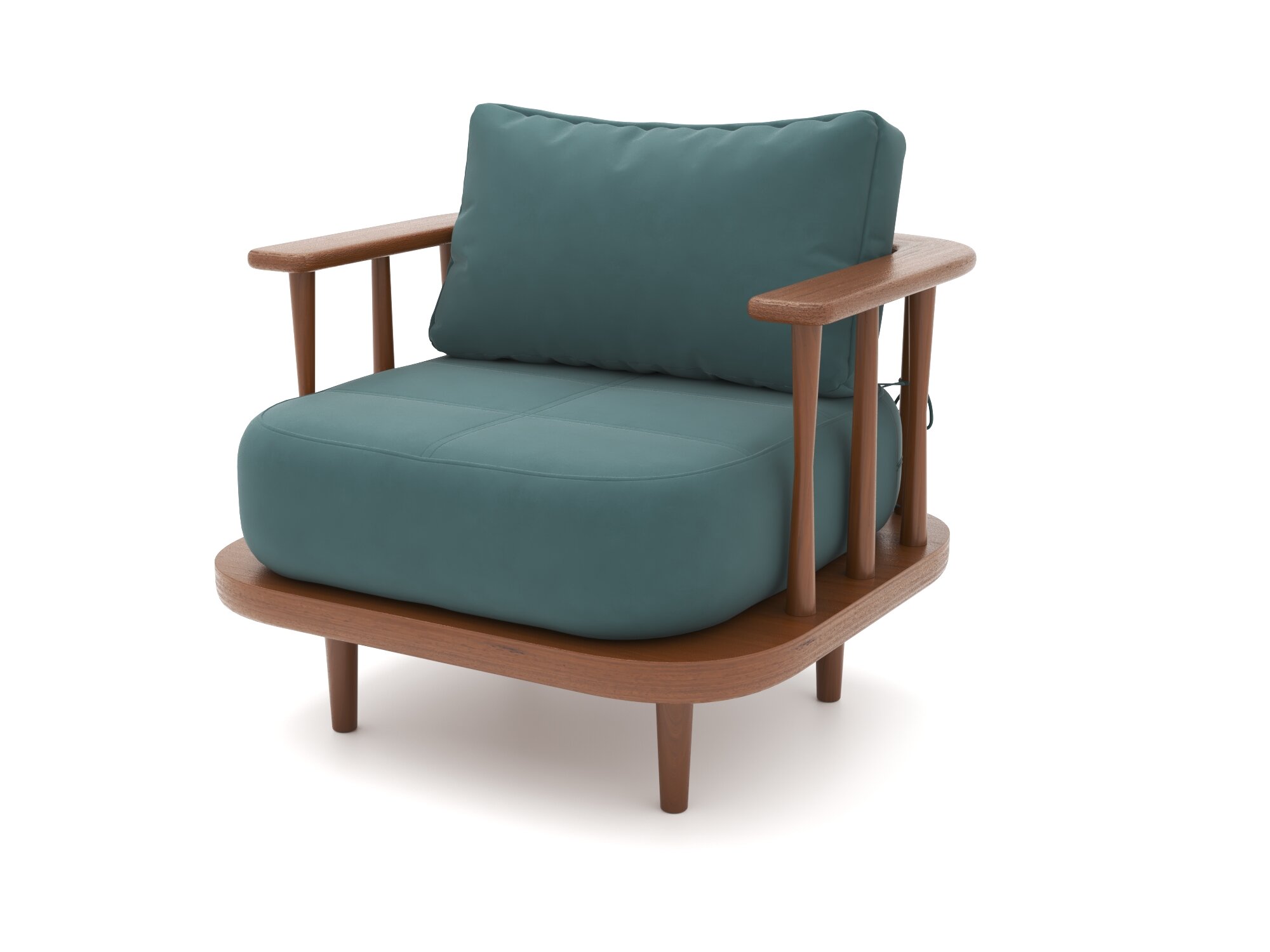Кресло Soft Element Ламе, массив дерева, мятный, садовое на дачу, для кафе, в зону ожидания
