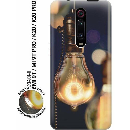 Силиконовый чехол на Xiaomi Mi 9T, Mi 9T Pro, K20, K20 Pro, Сяоми Ми 9Т, Ми 9Т Про с эффектом блеска Ретро-лампа