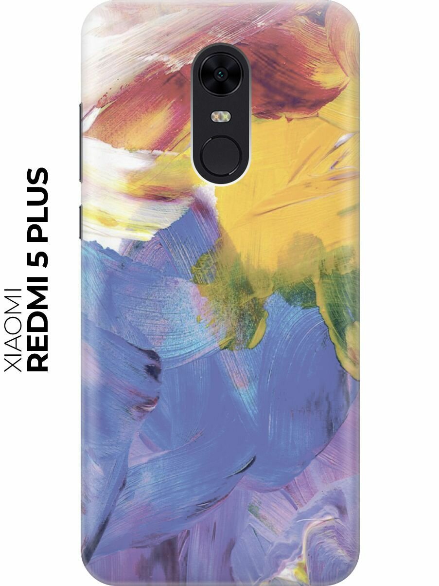 Силиконовый чехол Сине-желтые мазки на Xiaomi Redmi 5 Plus / Сяоми Редми 5 Плюс