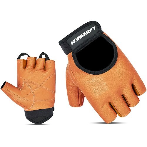 фото Перчатки для тяжелой атлетики и фитнеса (нат. кожа) Larsen 16-8342 Brown натуральная кожа