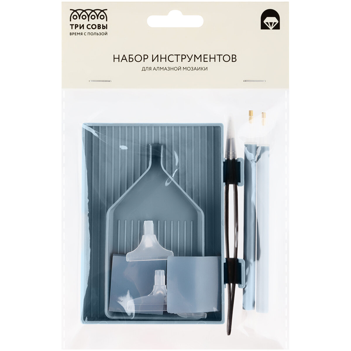 фото Инструменты для алмазной мозаики ТРИ совы "Средний", пакет с европодвесом