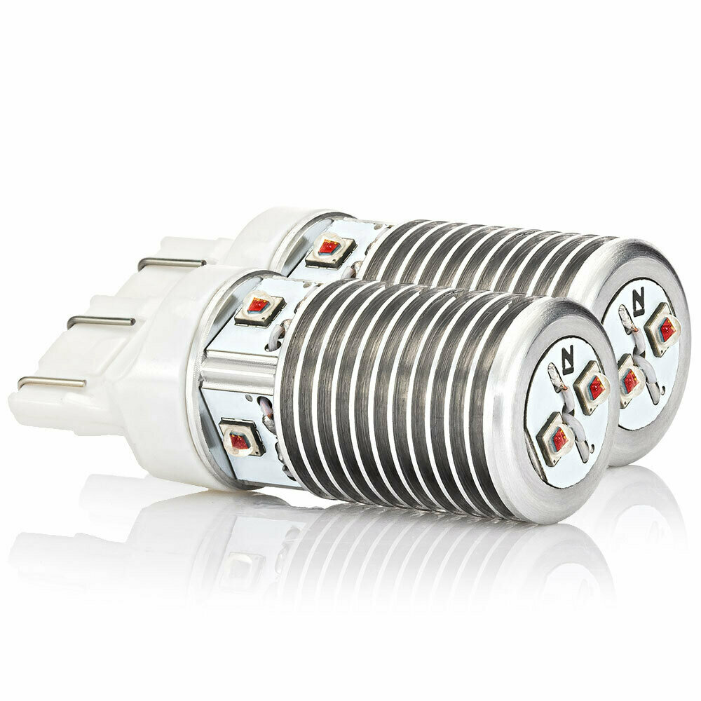 Автомобильная светодиодная лампа NeTuning W21/5W-6HL для задних габаритных огней со стоп сигналами, 7443, 60 / 800 Лм, 0,5 / 5 Вт, красный, 2 шт.