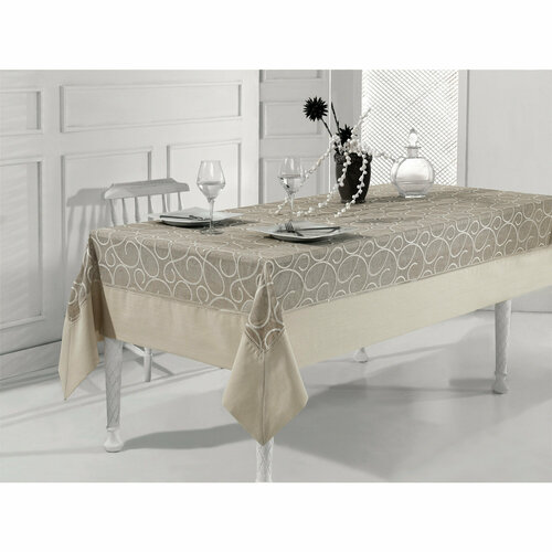 Grazie home Скатерть Ariadna цвет бежевый 160х220 см 6386₽
