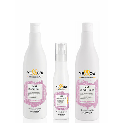 Набор для гладких волос YE PROFESSIONAL LISS шампунь 500 мл кондиционер 500 мл сыворотка 150 мл YELLOW 25111_25112_25114 3624₽