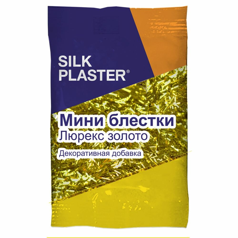 Мини-Блестки (Глиттер) Золотые Палочки Silk Plaster 10г / Силк Пластер.