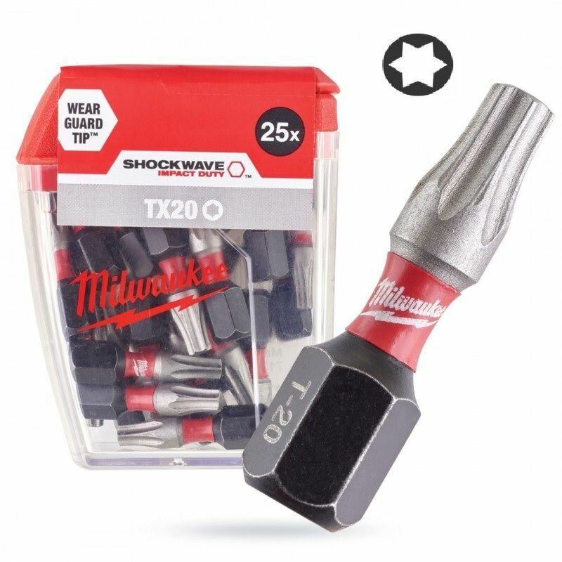 Насадка Milwaukee Shockwave TX15 25мм 2шт 4932430872 - фото №3