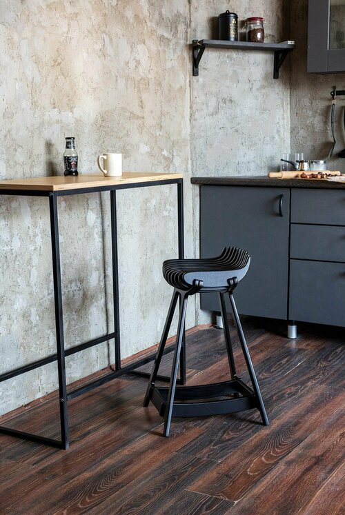 Барный стул playwoods для кухни и для дома из дерева Черный антрацит мини