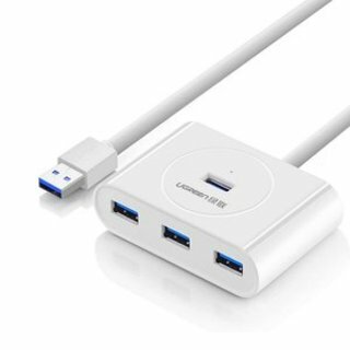 Хаб UGREEN CR113 (20283) USB 3.0 Hub. Длина: 1м. Цвет: белый