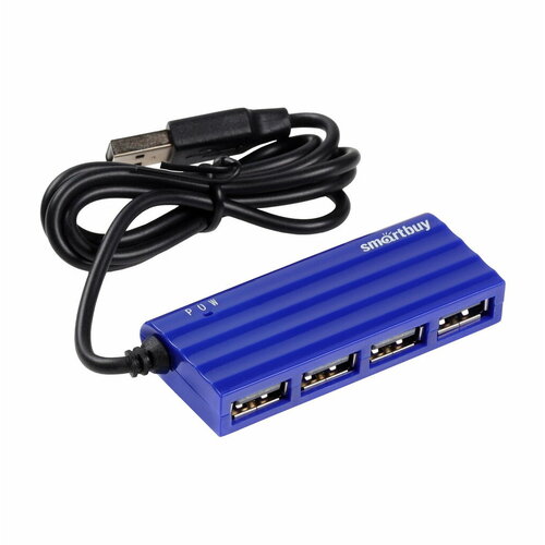 USB Хабы SMARTBUY SBHA-6810-B 4 порта синий usb xaб smartbuy 4 порта белый sbha 408 w 1 5