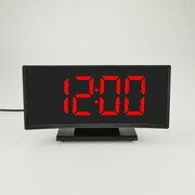 Часы - будильник электронные настольные: термометр, календарь, 17 х 9.5 см, 3ААА, USB (комплект из 2 шт)