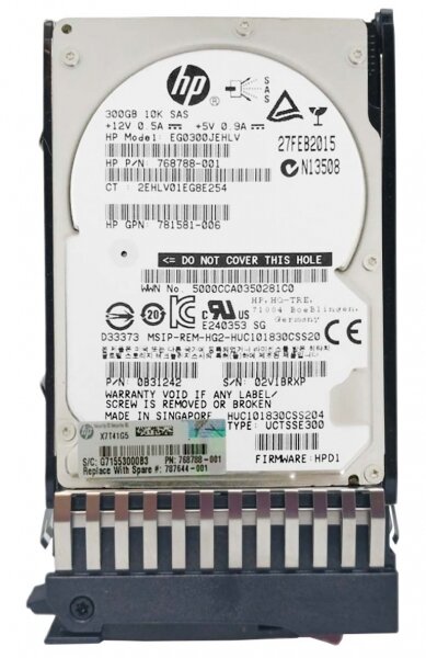 Жесткий диск HP 785412-001 300Gb 10000 SAS 2,5" HDD