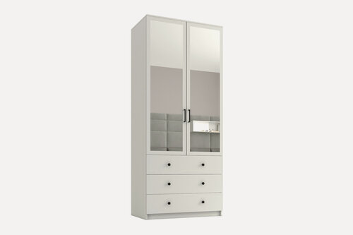 Изображение товара Шкаф Торстейн 2 цвет белый с ящиками 1000-550-2100 наполнение белье