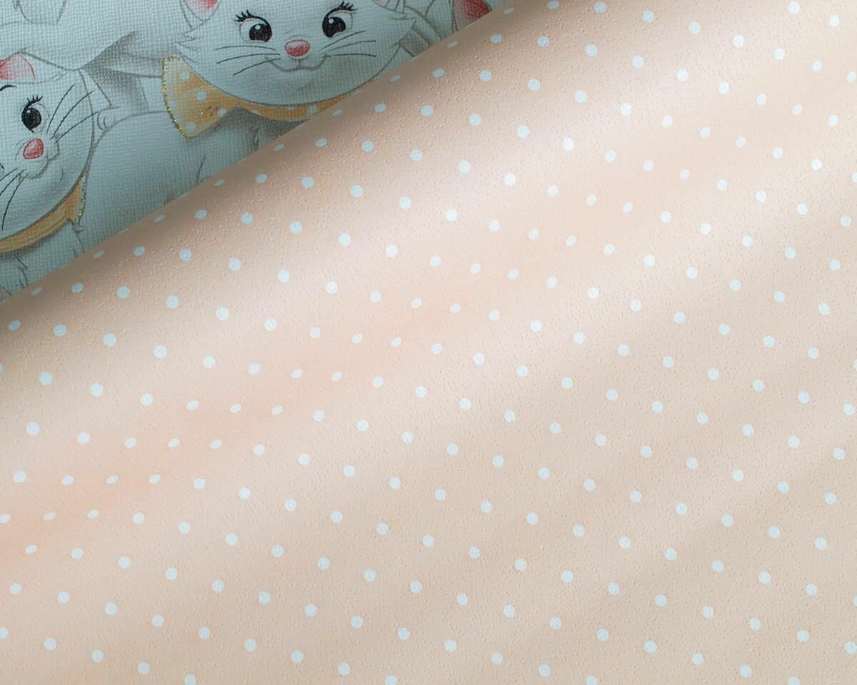 Обои бумажные в горошек 895-02 бежевые 053*10м в детскую комнату в спальню гостиную коридор